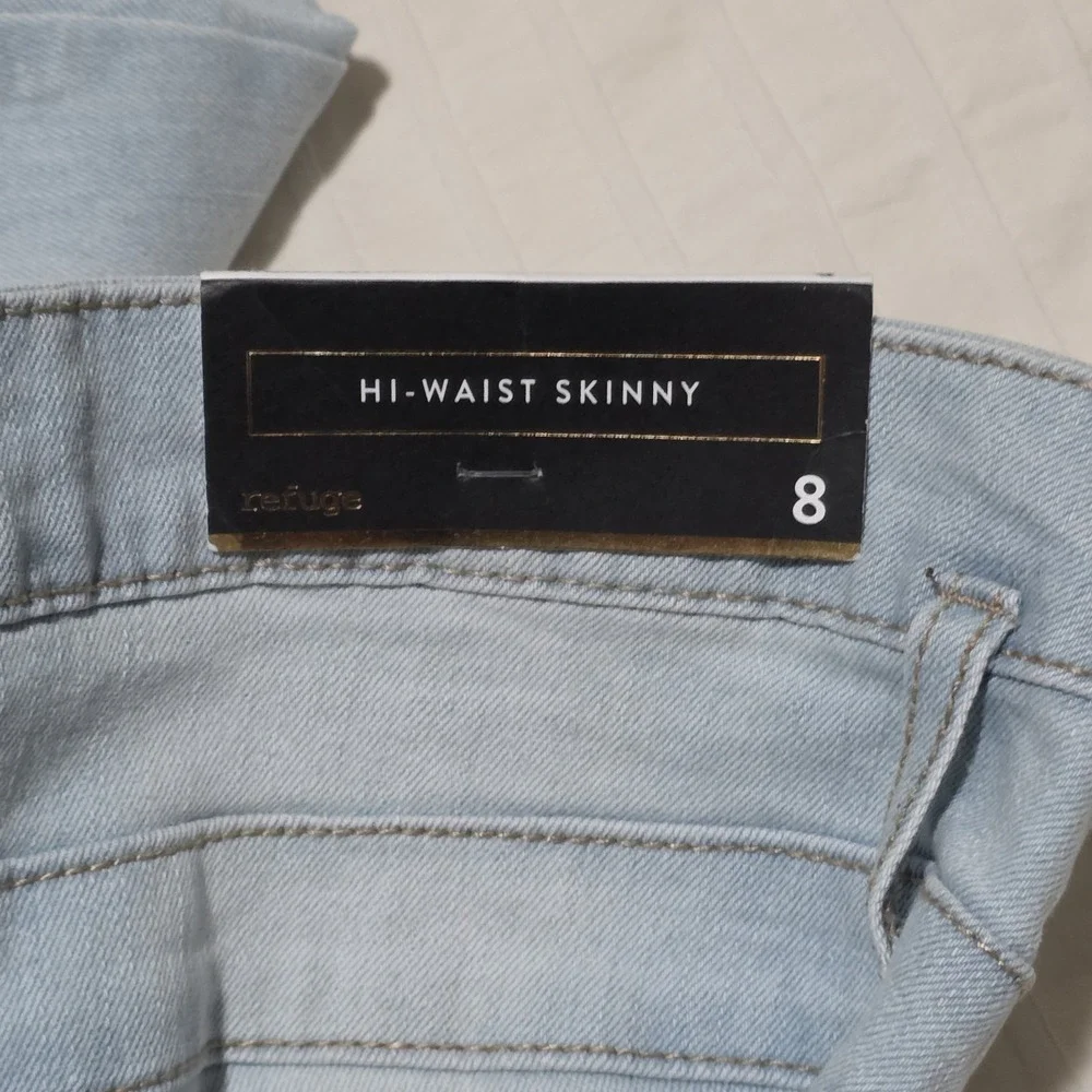 Refuge Skinny Jeans High Rise Women's Size 8 Stretch Light Wash‎ DENIM NWT